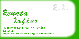 renata kofler business card